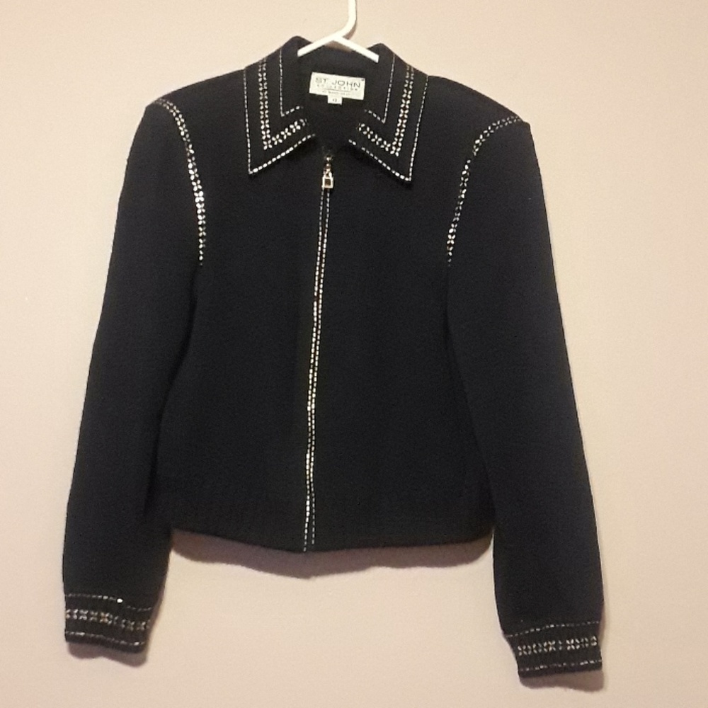 St. John by Marie Gray Navy / Gold - Zipper Jacket